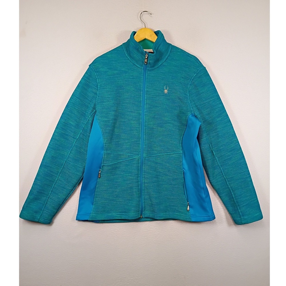 Gorpcore Spyder Ladies XL Teal Core Sweater Full Zip Fleece Jacket